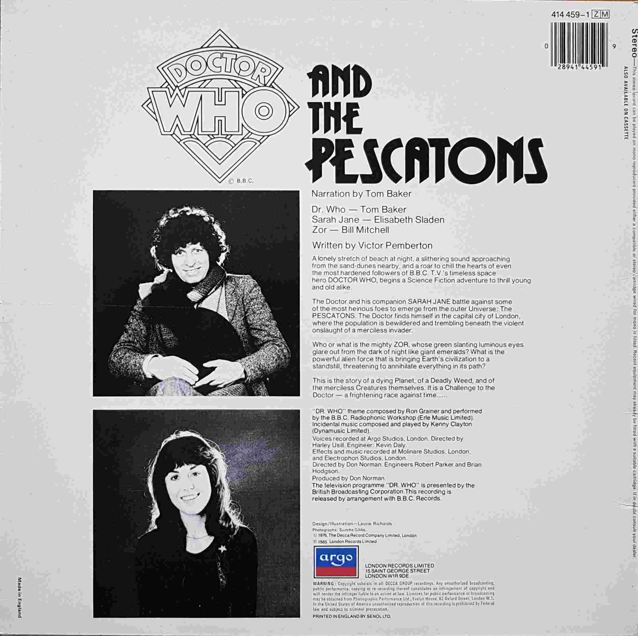 Picture of 414459 1 Doctor who and the Prescatons by artist Victor Pembleton from the BBC records and Tapes library